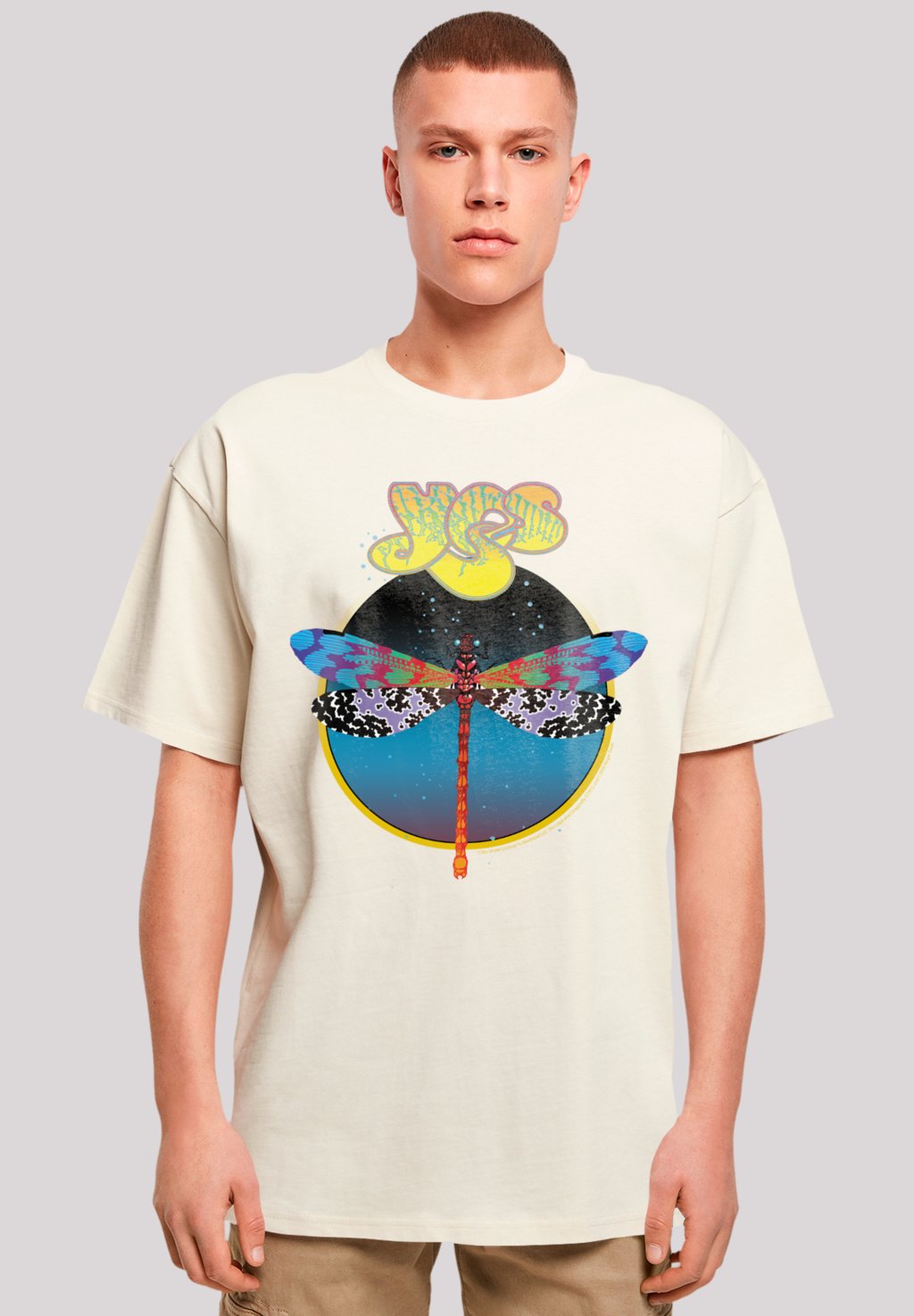 

Футболка с принтом YES DRAGONFLY TOUR V1 F4NT4STIC, песочный
