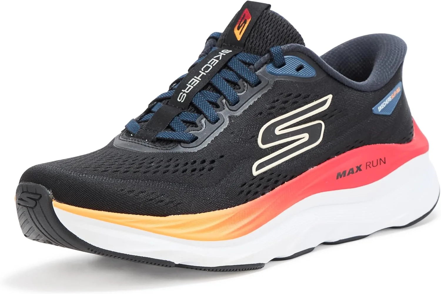 Мужские кроссовки Skechers Max Run Hands Free без шнурков, черный