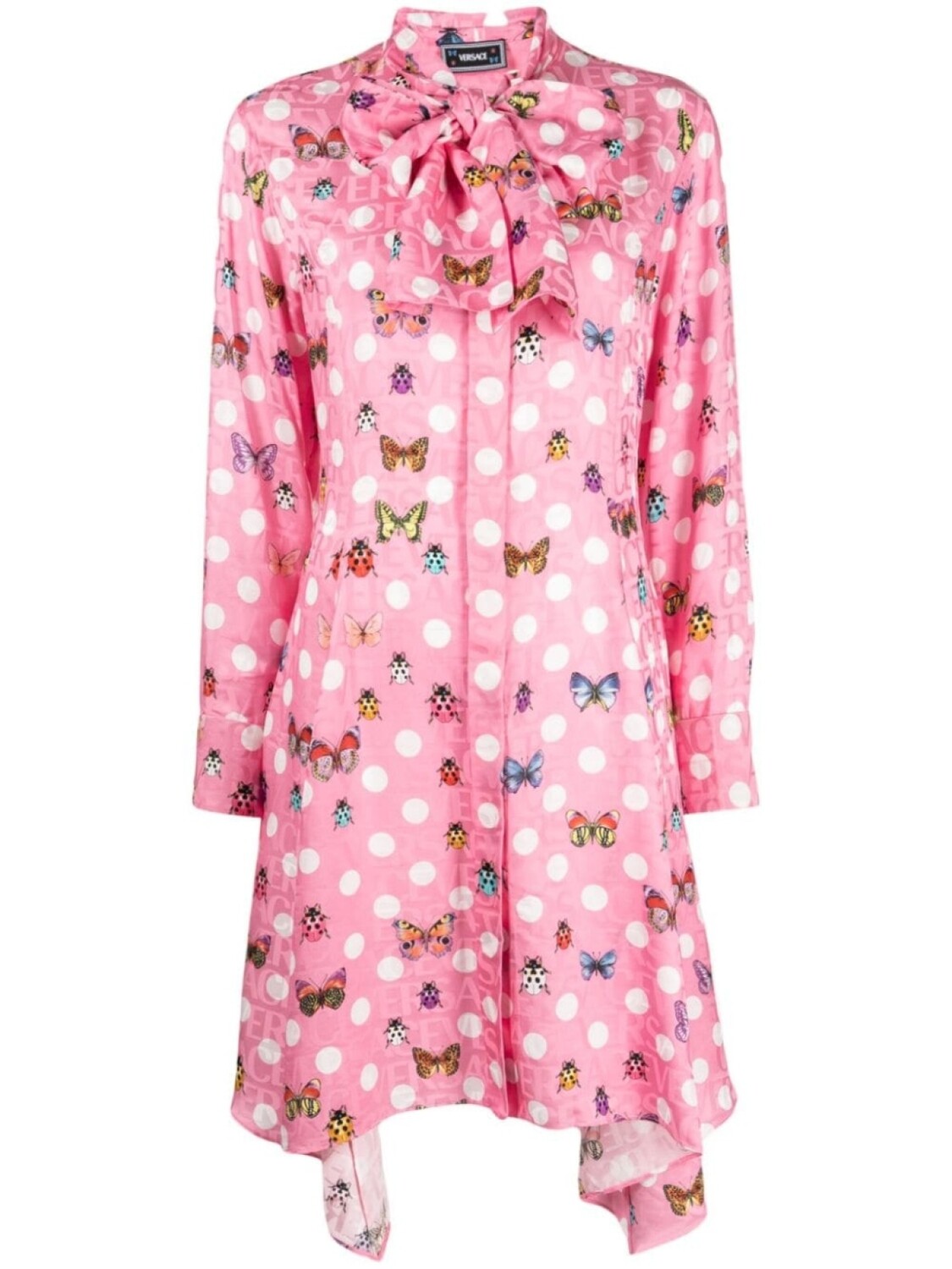 

Короткое платье Butterflies & Ladybugs Versace, розовый