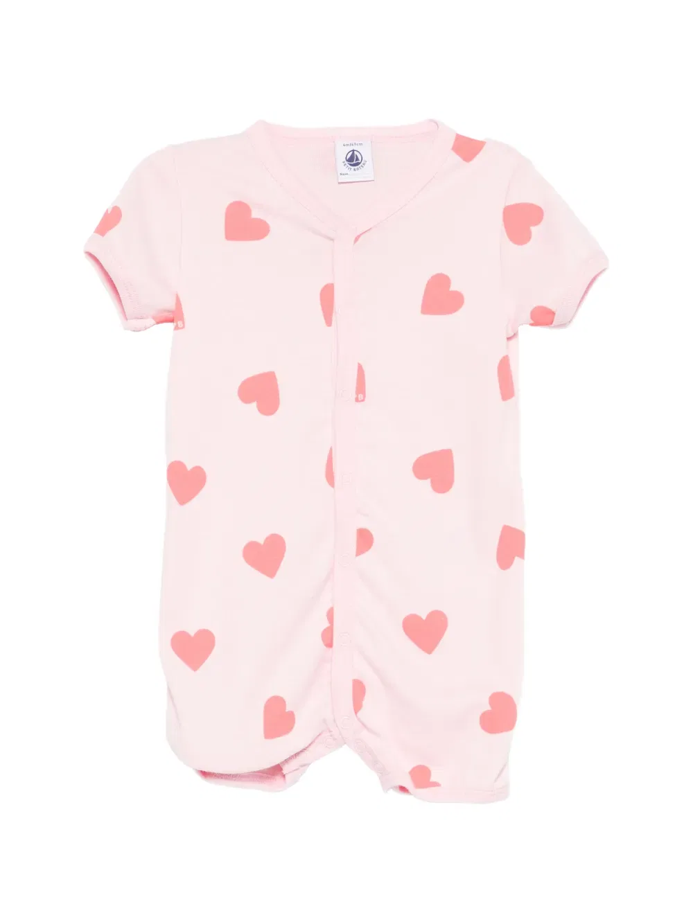 Короткие шорты с принтом в виде сердечек Petit Bateau, розовый