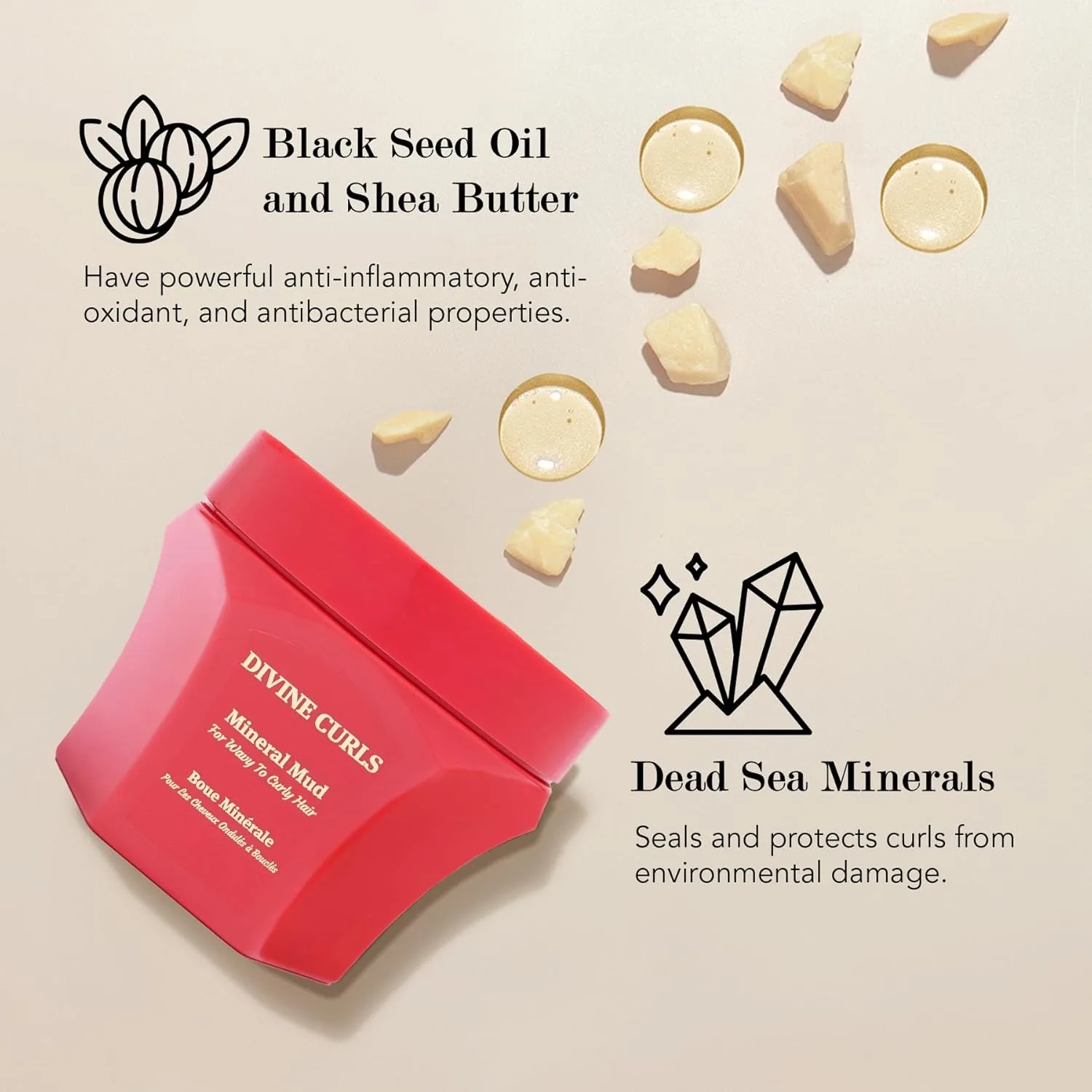 Маска для волос Saphira Dead Sea Mineral Mud - глубокое восстановление и увлажнение для сухих, поврежденных, пушащихся и кудрявых волос 503 мл (1 шт.) — фото 4