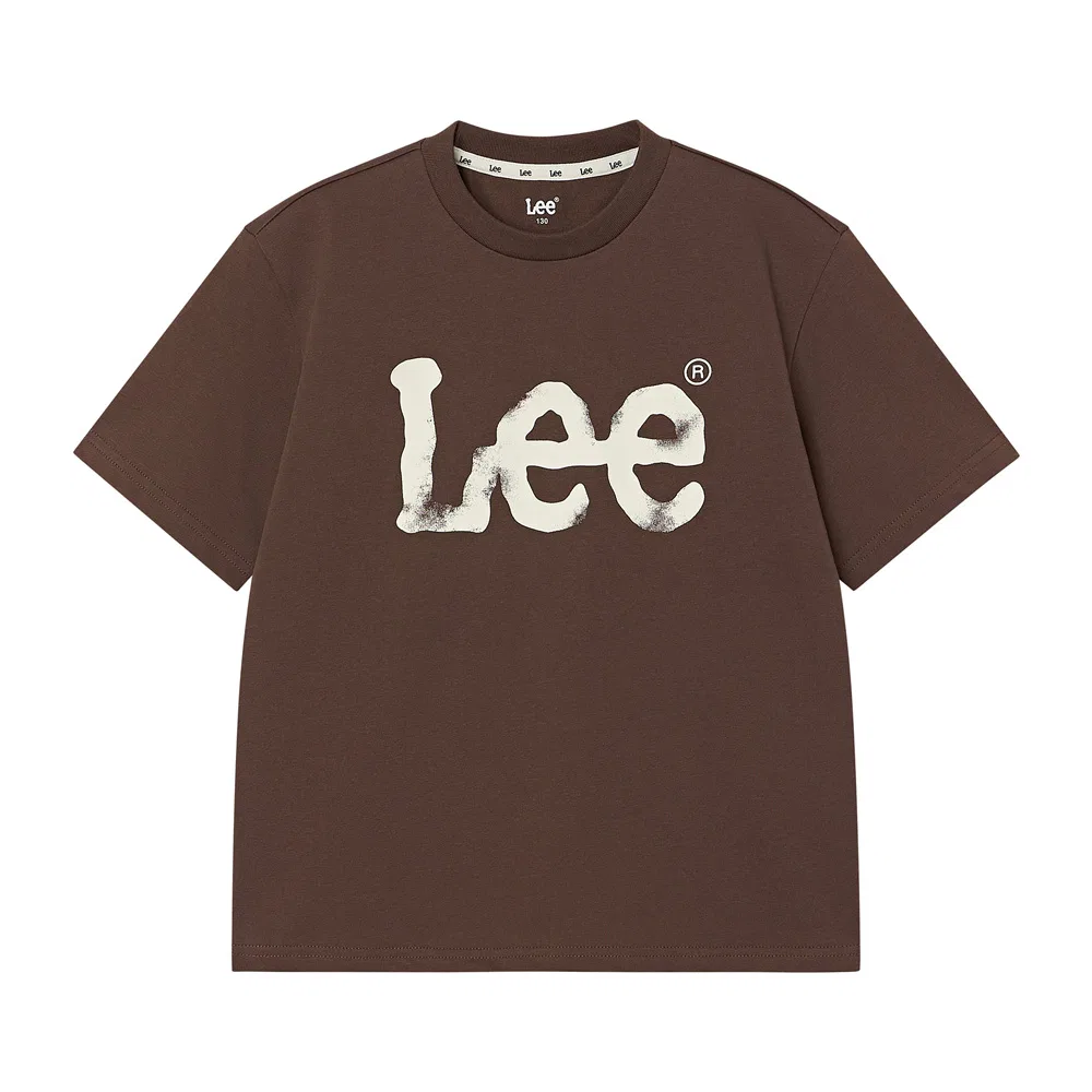 Детская коричневая футболка с винтажным логотипом "спрей" от Lee Kids