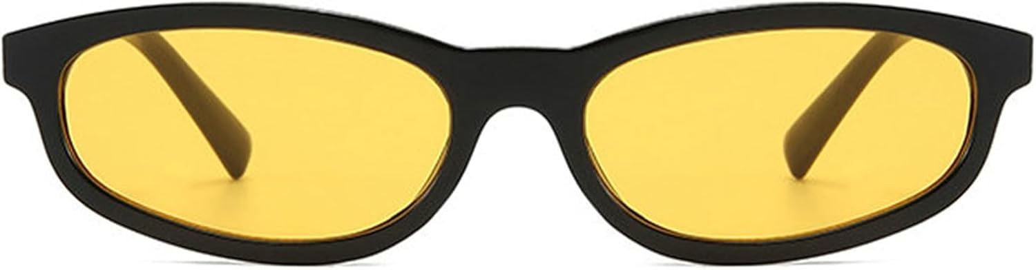 

Willochra Модные маленькие овальные солнцезащитные очки для женщин, стильные солнцезащитные очки UV400 оранжево-коричневого цвета, мужские винтажные солнцезащитные очки, C2