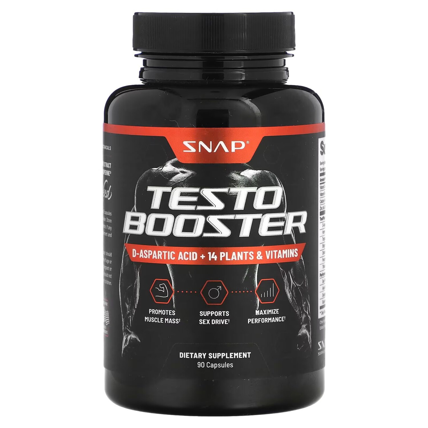 

Testo Booster, 90 капсул Snap Supplements