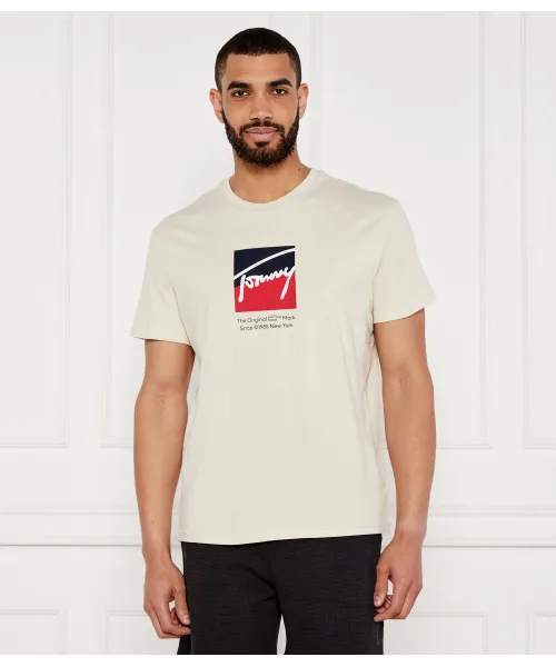 

Футболка Regular fit Tommy Jeans, бежевый