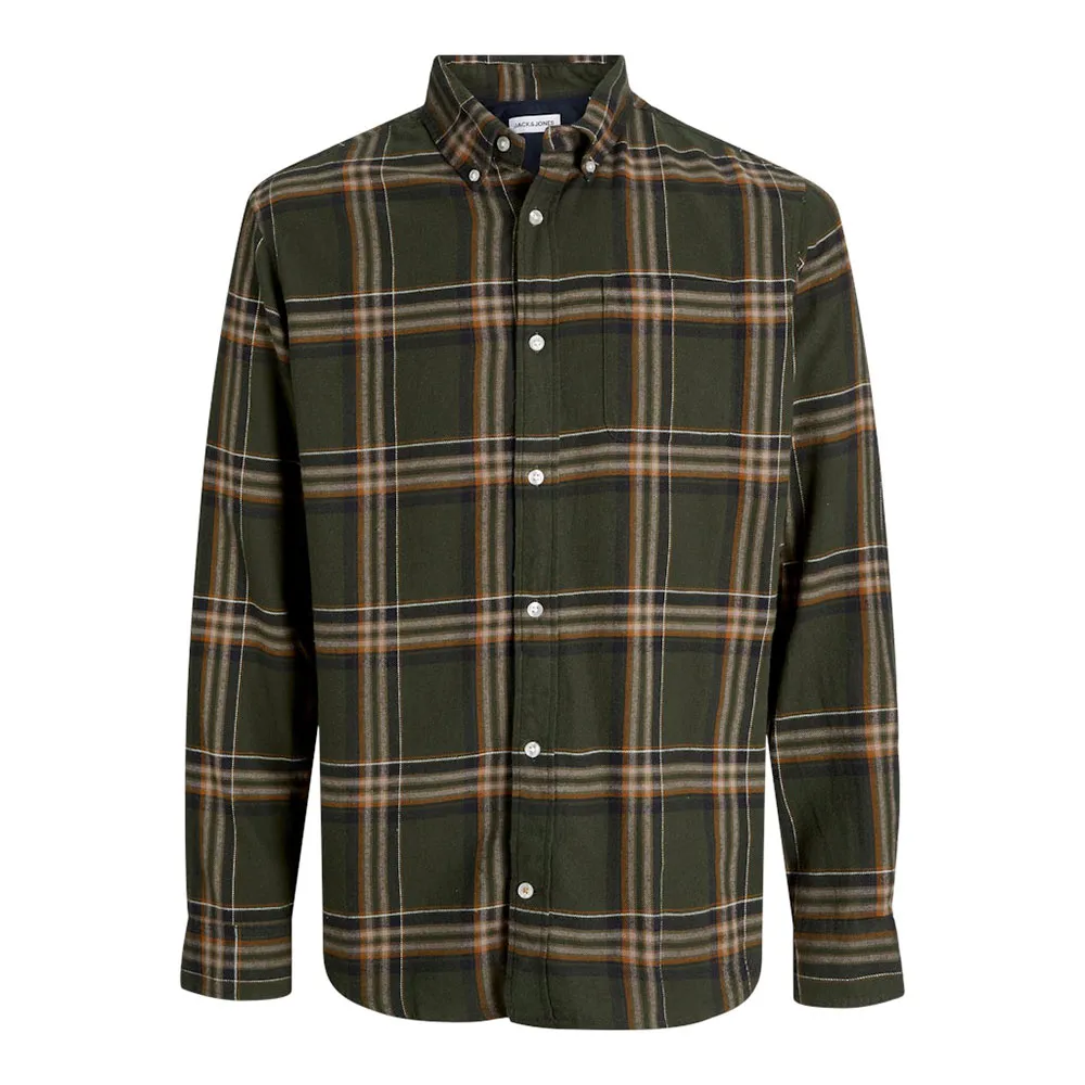 

Рубашка с длинным рукавом Jack & Jones Classic Flannel Check Plus Size, зеленый