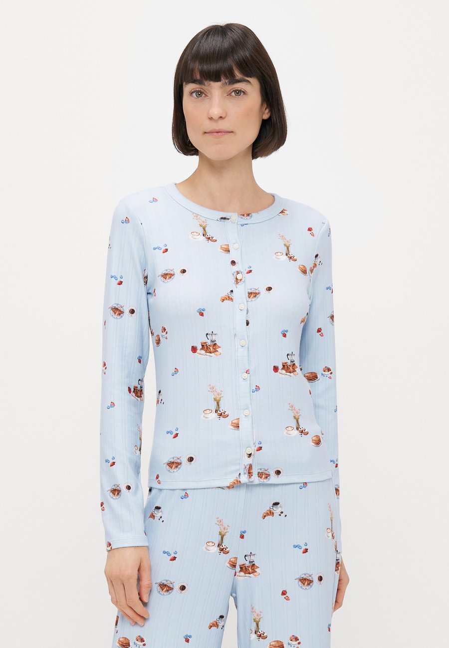 

Пижамный топ Abercrombie & Fitch POINTELLE LONG SLEEVE SHIRT, Blue