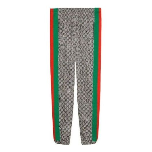 

Брюки gg supreme print web sweat pants 'grey' Gucci, серый
