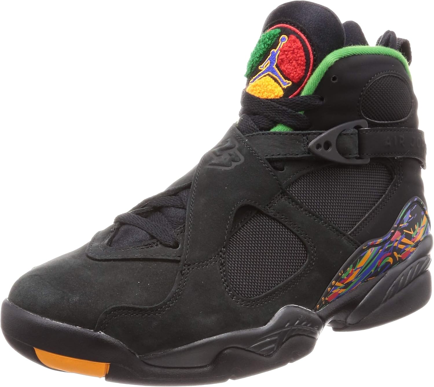 

Баскетбольные кроссовки Nike Air Jordan 8 Retro Mens High Top 305381, Black/Light Concord/Aloe Verde