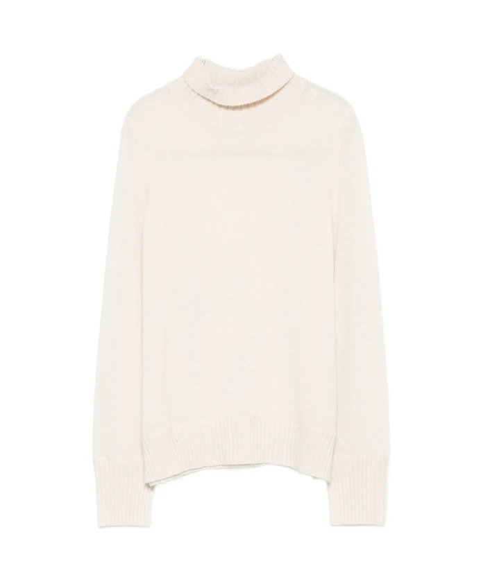 

Бежевый кашемировый свитер с высоким воротником Allude, бежевый