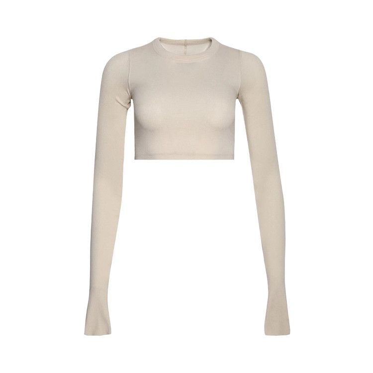 

Футболка Rick Owens Crop Long-Sleeve Tee, Natural