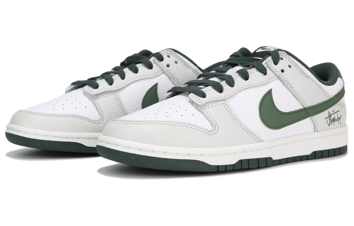 Кроссовки Nike Dunk Skateboard Shoes Men Low-Top White Green — фото 3