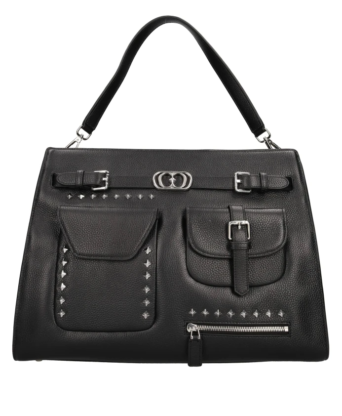 

Кожаная сумка с карманом Rock La Carrie, черный