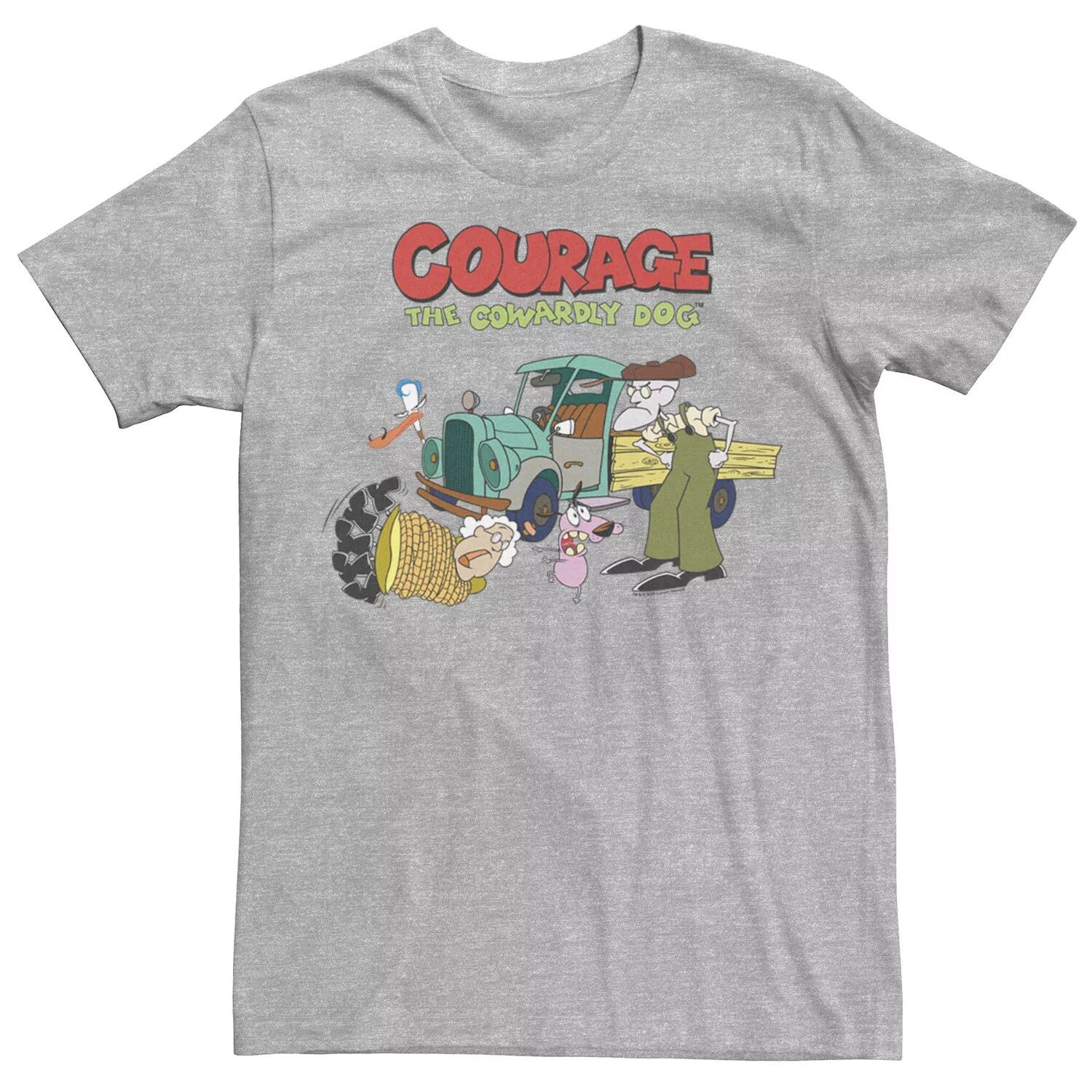 

Мужская футболка с логотипом Courage The Cowardly Dog Scene Licensed Character