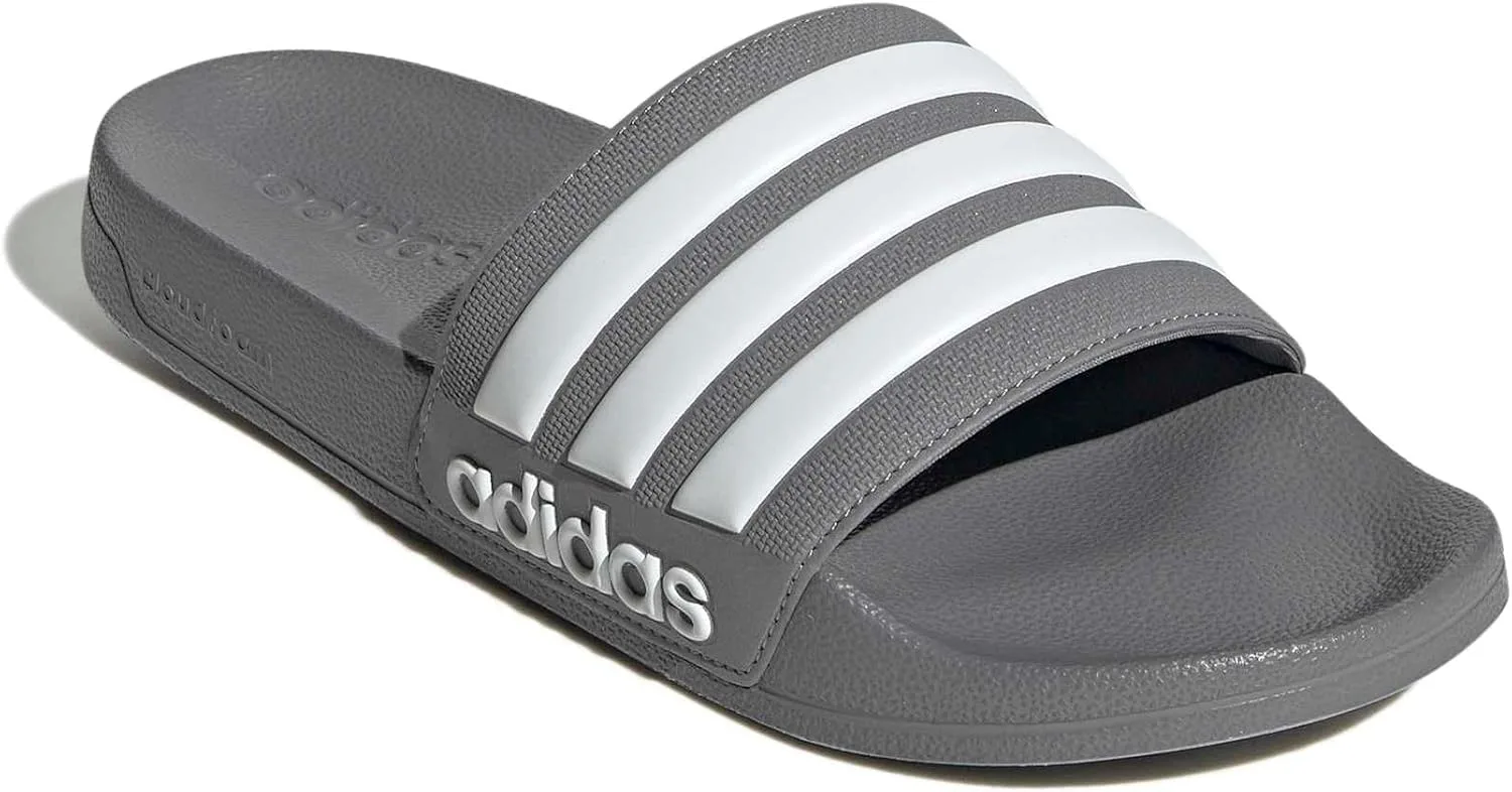 Сандалии для душа Adidas Adilette, белый/серый — фото 4