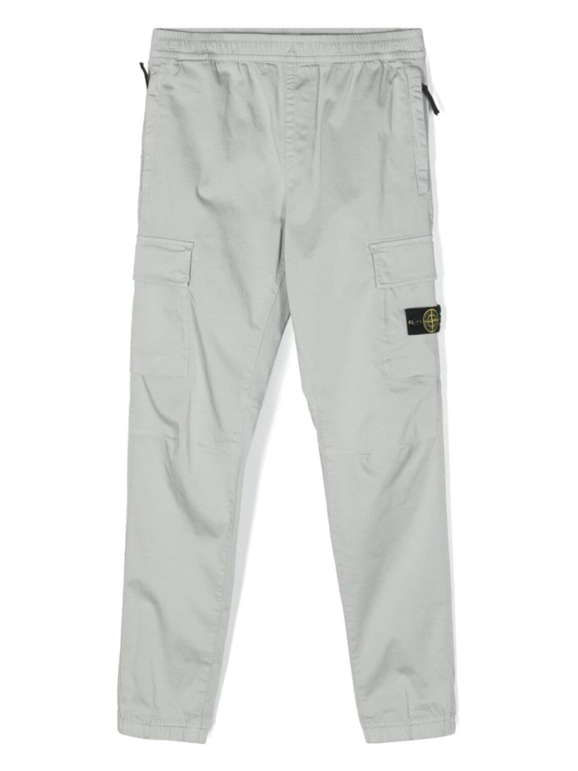 

Stone Island Junior зауженные брюки средней посадки, серый