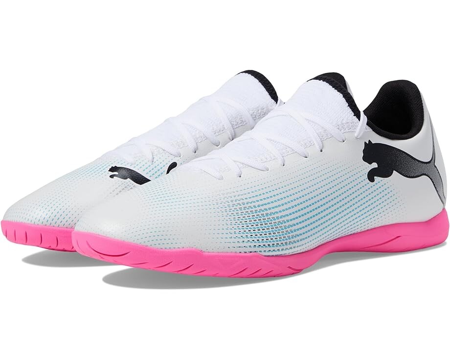 

Кроссовки PUMA Future 7 Play Indoor Training, цвет PUMA White/PUMA Black/Poison Pink
