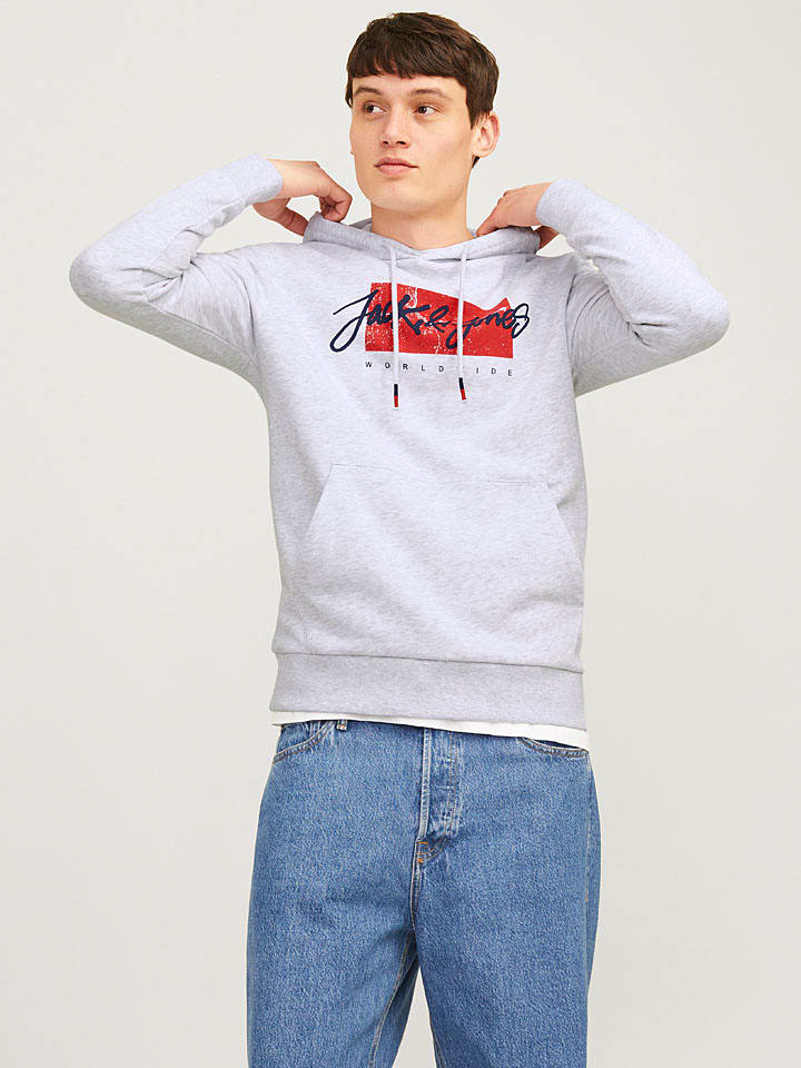 

Толстовка с капюшоном Jack & Jones, светло-серый