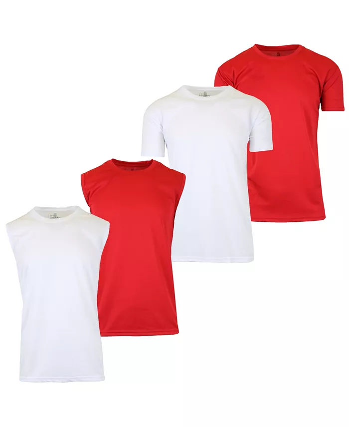 

Мужская футболка с круглым вырезом 4 штуки классический крой Galaxy By Harvic, мультиколор