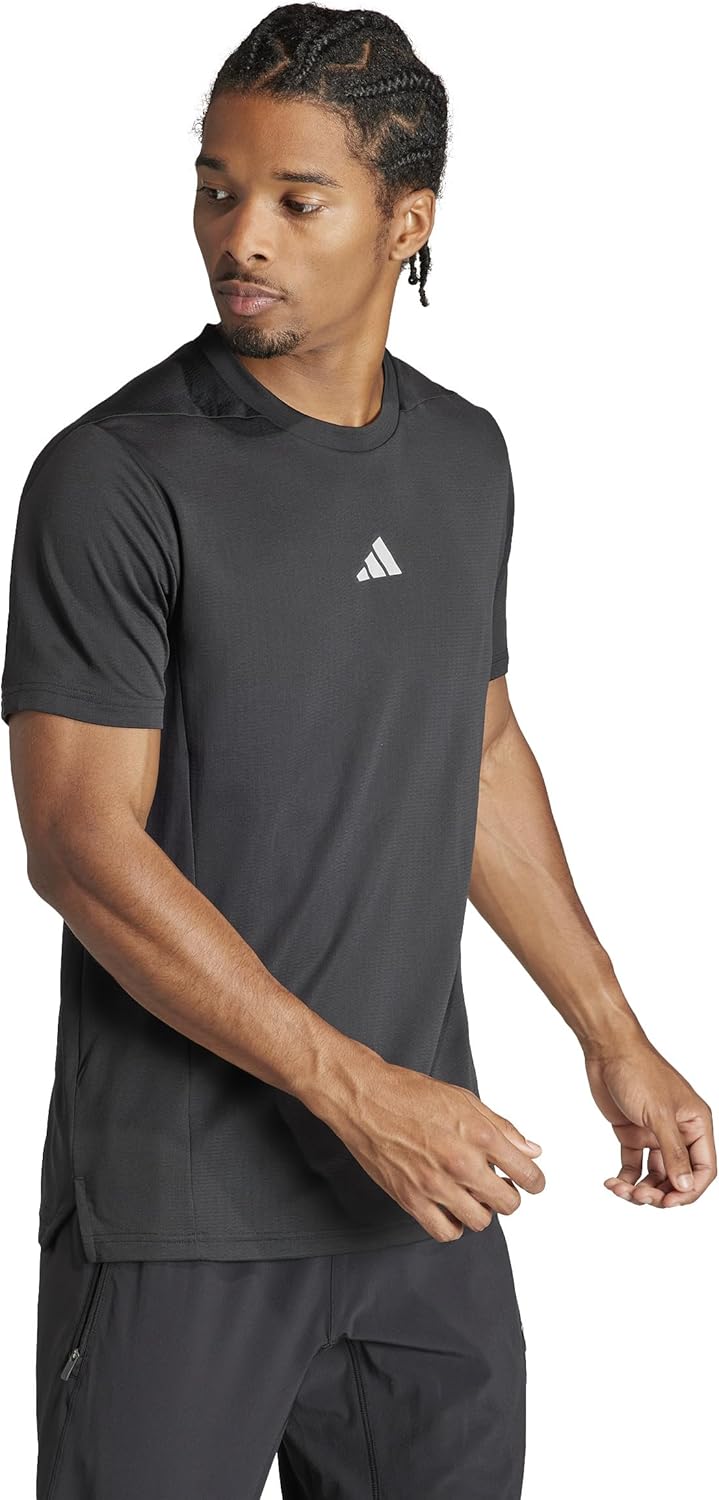 

Мужская футболка с коротким рукавом HEAT.RDY с быстросохнущей охлаждающей технологией, разработанная для тренировок, высокоинтенсивных интервальных тренировок (HIIT) и физических упражнений. IHP82 Adidas, черный