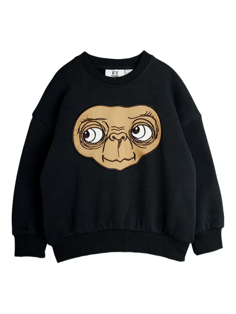 Свитшот с нашивкой X E.T. Mini Rodini, черный