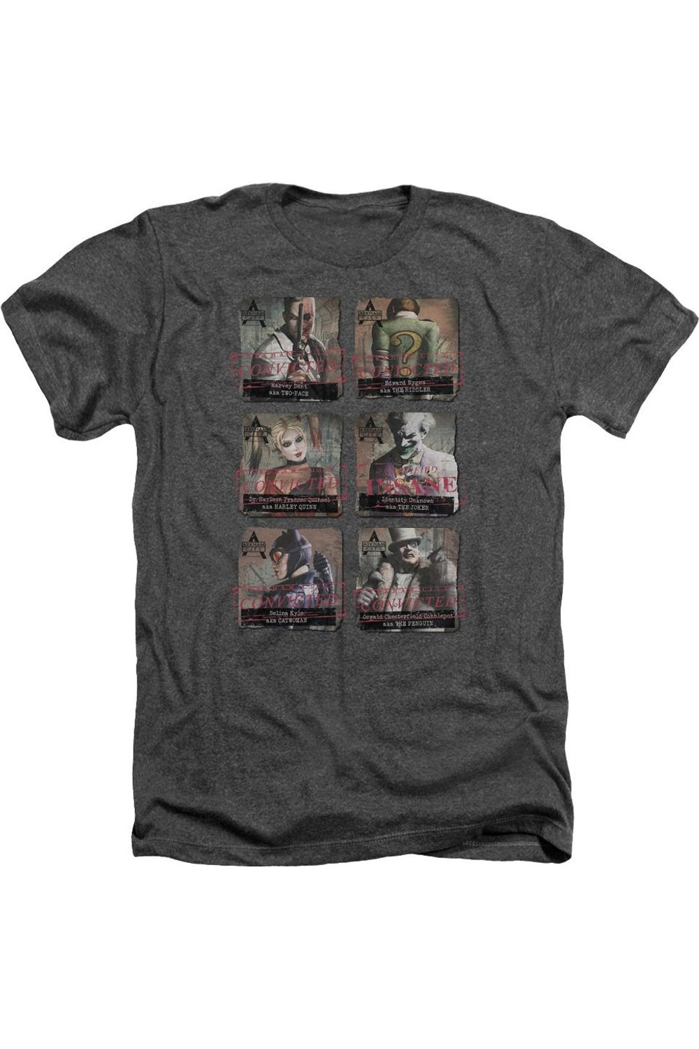 

Batman Arkham City Arkham Lineup для взрослых Heather Tee / Футболка Gildan, цвет charcoal
