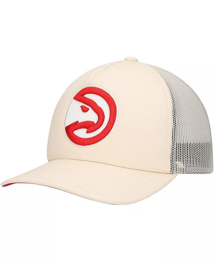 

Мужская кремовая регулируемая кепка Atlanta Hawks Trucker Mitchell & Ness