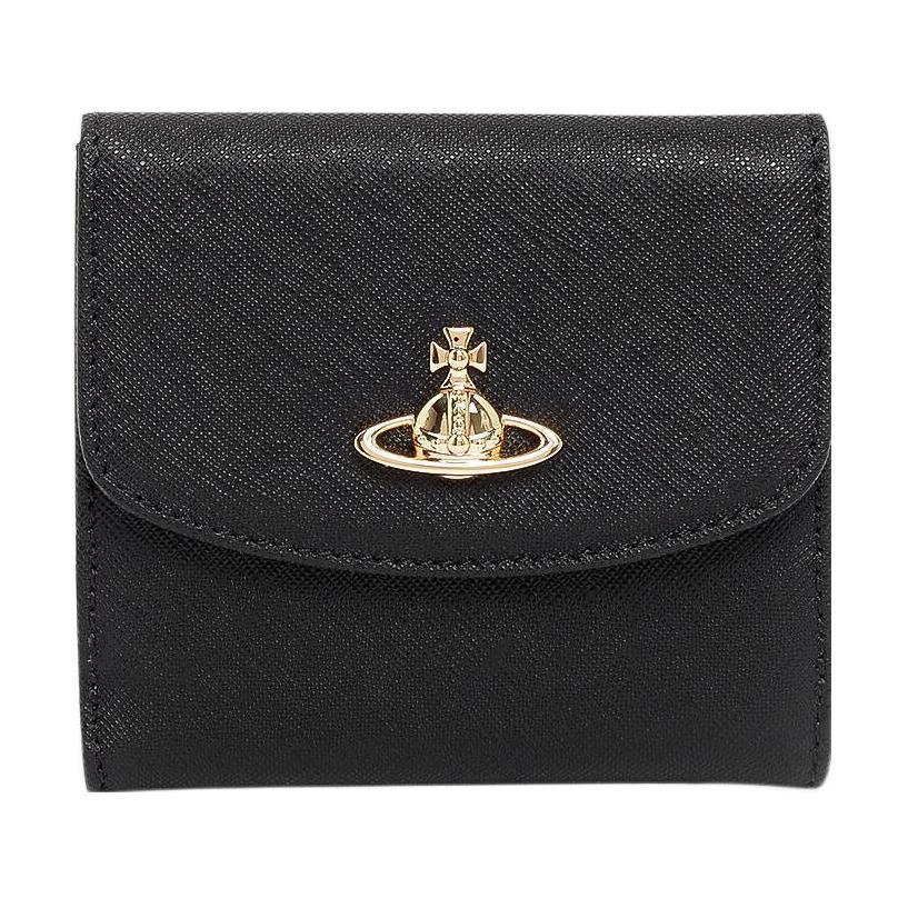 

Vivienne Westwood Кошелек из телячьей кожи Trumpets женский черный