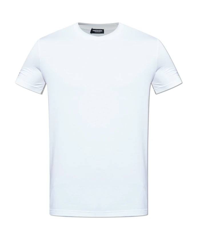 

Футболка в стиле нижнего белья с круглым вырезом. Dsquared2, белый