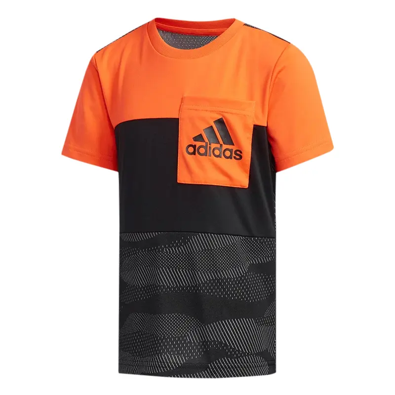 Футболка черная детская Adidas для возраста 3-7 лет — фото 2