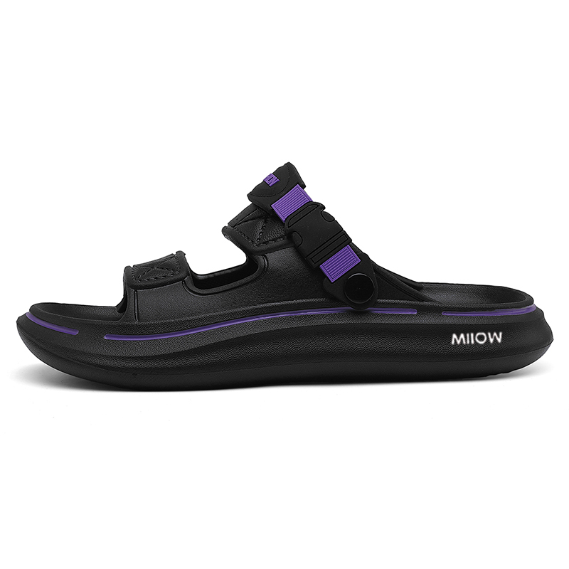 

MIIOW Пляжные сандалии мужские черно-фиолетовые, цвет Black Purple