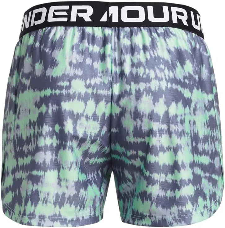 Детские шорты Under Armour Play Up с принтом, (350) Matrix Green/Celeste/White — фото 2