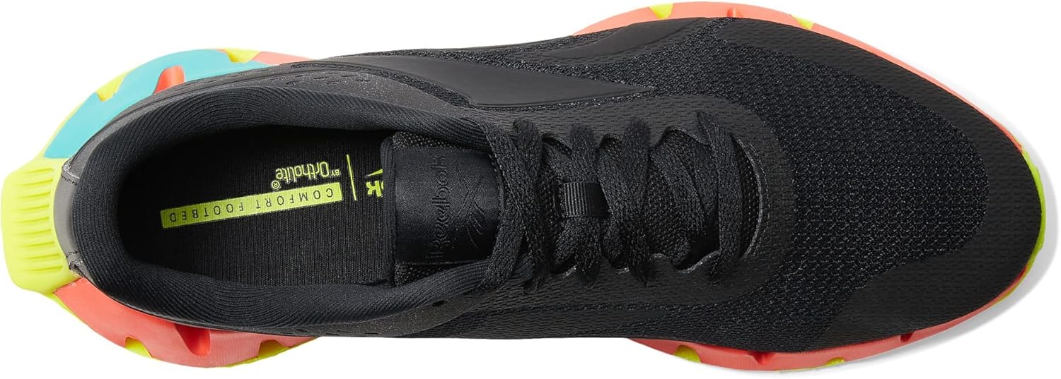 Кроссовки Reebok Zig Dynamica 2.0, черный/желтый/оранжевый — фото 3
