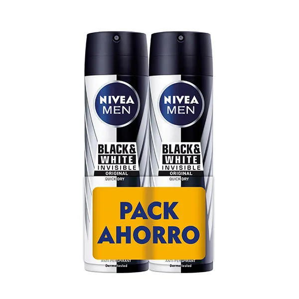 

Пакет дезодорантов-антиперспирантов Men Black & White Invisible Original Duplo Nivea, 2 UD