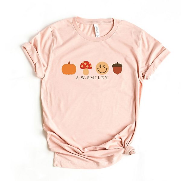 

Футболка с принтом SWSmiley fall icons Simply Sage Market, Blush