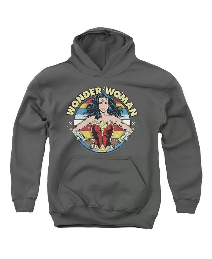 

Мальчики 84 Youth Woman Of Wonder Pull Over Hoodie / Толстовка с капюшоном Wonder Woman, серый