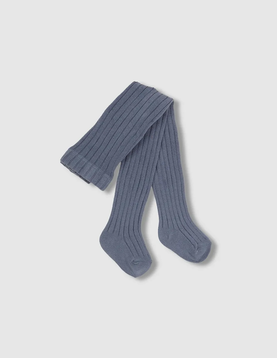 

Детские однотонные гольфы в рубчик Gocco, индиго