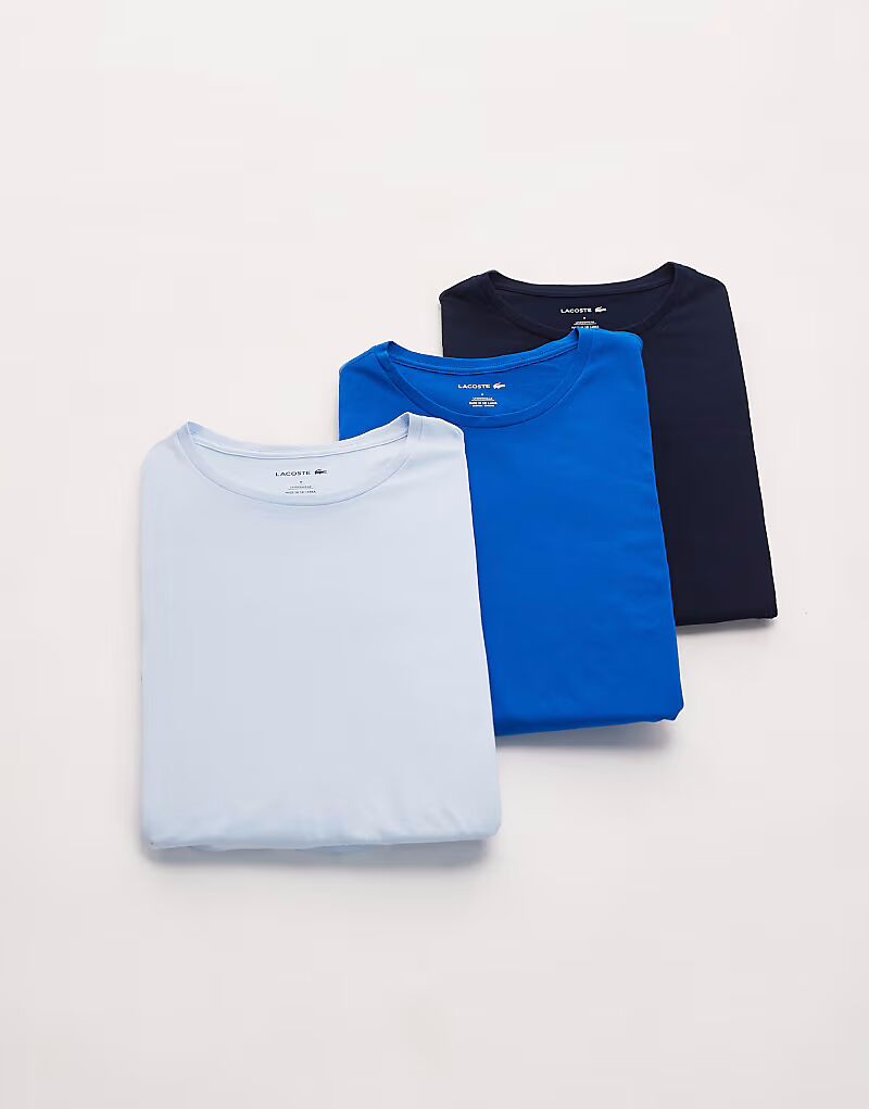 

Упаковка из 3 футболок Lacoste синего и темно-синего цветов