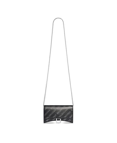 

Кошелек «Песочные часы» на цепочке со стразами Balenciaga, цвет Black