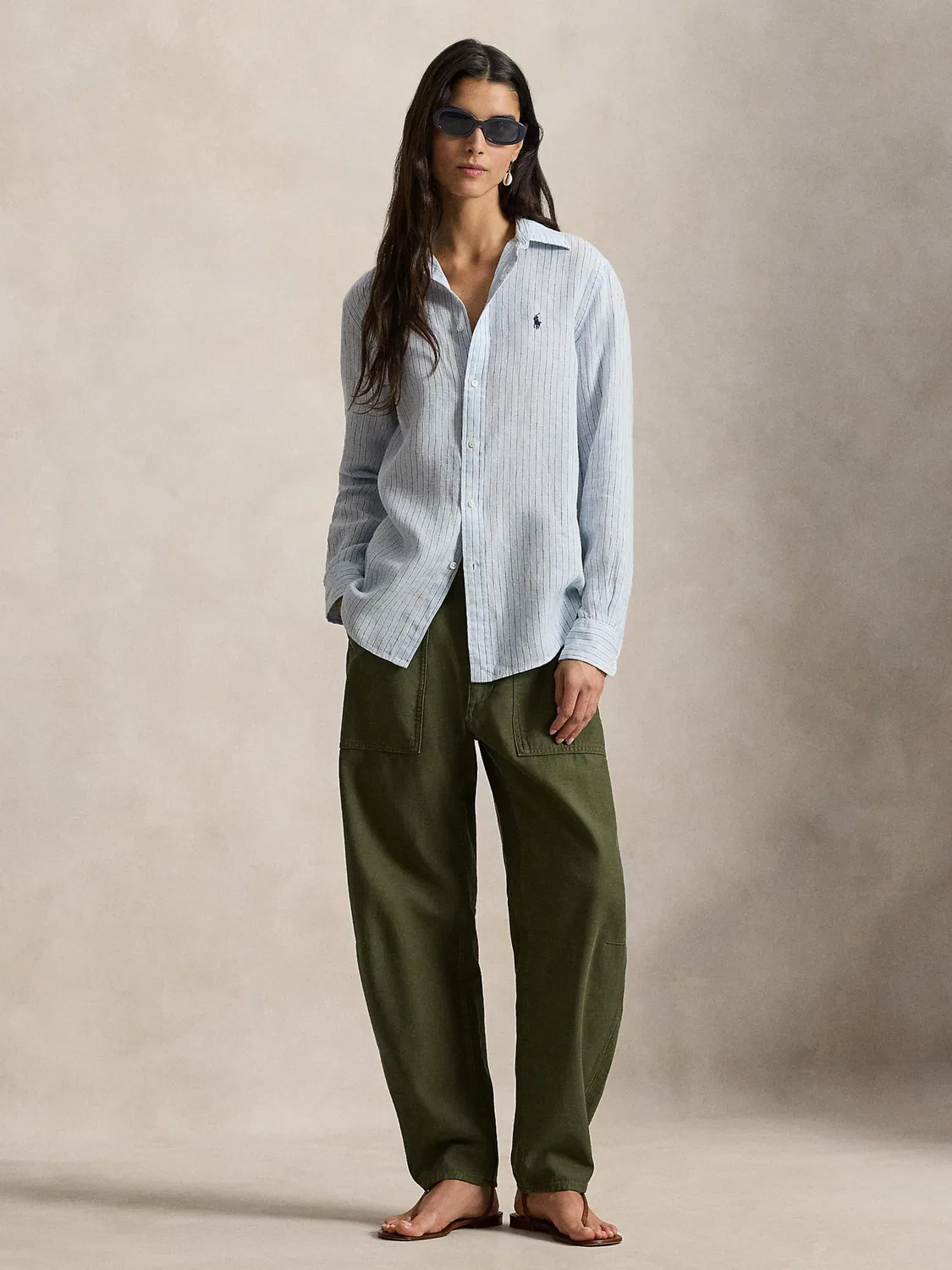 Блузка Polo Ralph Lauren, Navy/Light Blue — фото 4