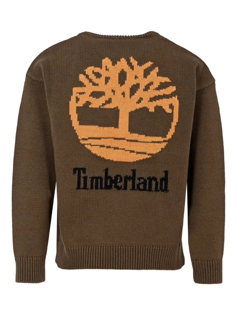 

Джемпер с круглым вырезом и логотипом дерева Timberland Kids, коричневый