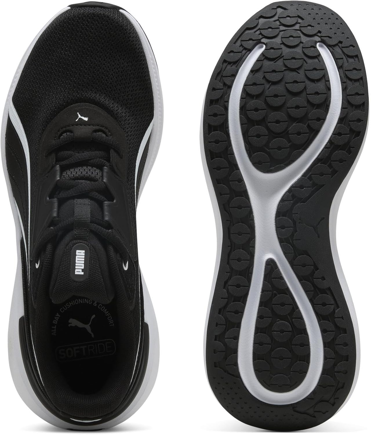 Беговые кроссовки PUMA для мужчин, белый/черный — фото 3