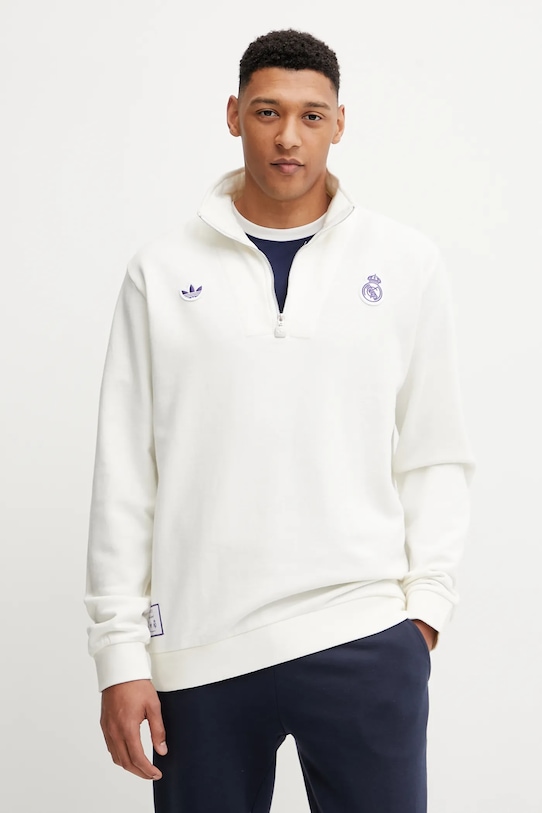 

Хлопковая толстовка Real Icon HZTP Adidas Originals, бежевый