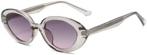 

Солнцезащитные очки с градиентным овальным рисунком для женщин, винтажные солнцезащитные очки для мужчин, солнцезащитные очки UV400 для женщин MTZJH, Gray