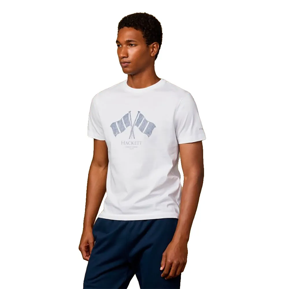 

Футболка с коротким рукавом Hackett Heritage Flag, белый