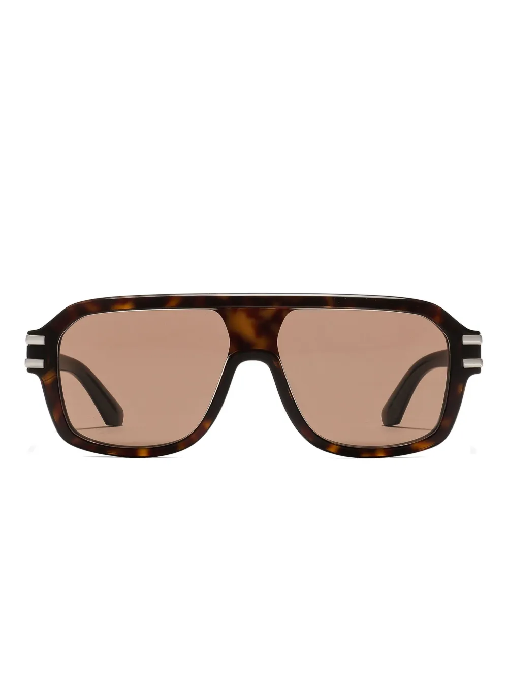 

Солнцезащитные очки с логотипом в черепаховом узоре Dolce & Gabbana Eyewear, коричневый
