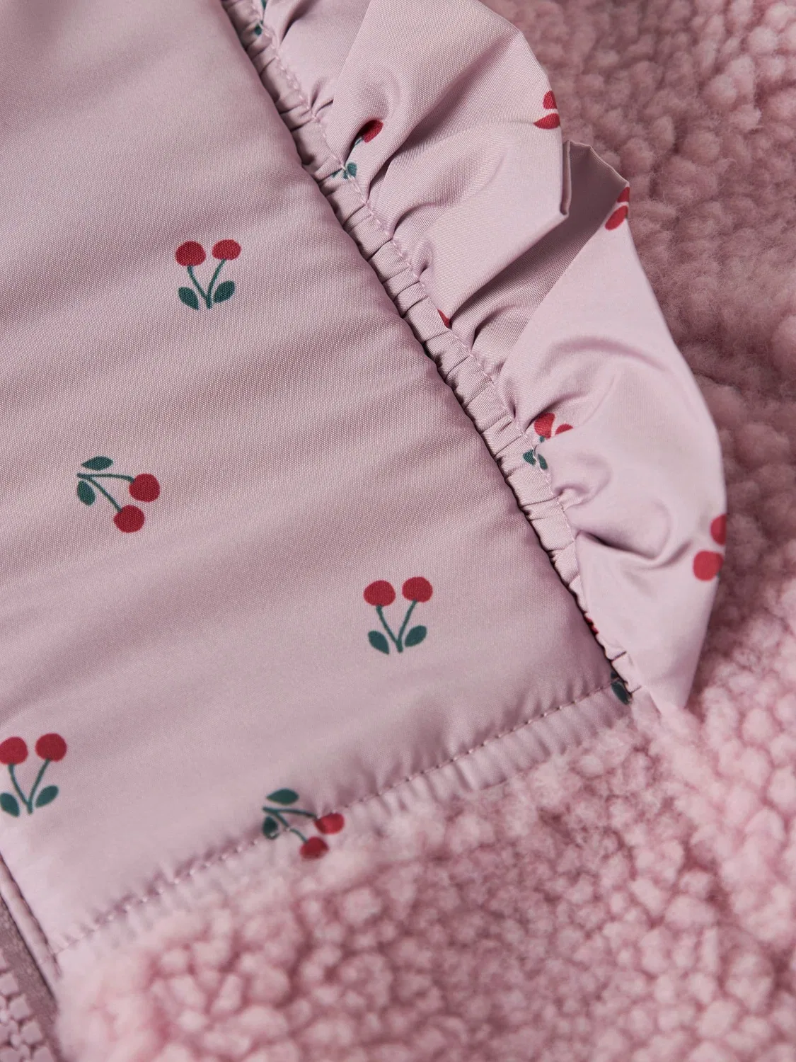 Утепленная куртка, Teddyjacke, Name it, сиреневая — фото 4