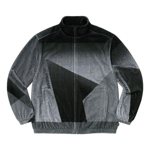 

Куртка geo velour track jacket 'black' Supreme, черный
