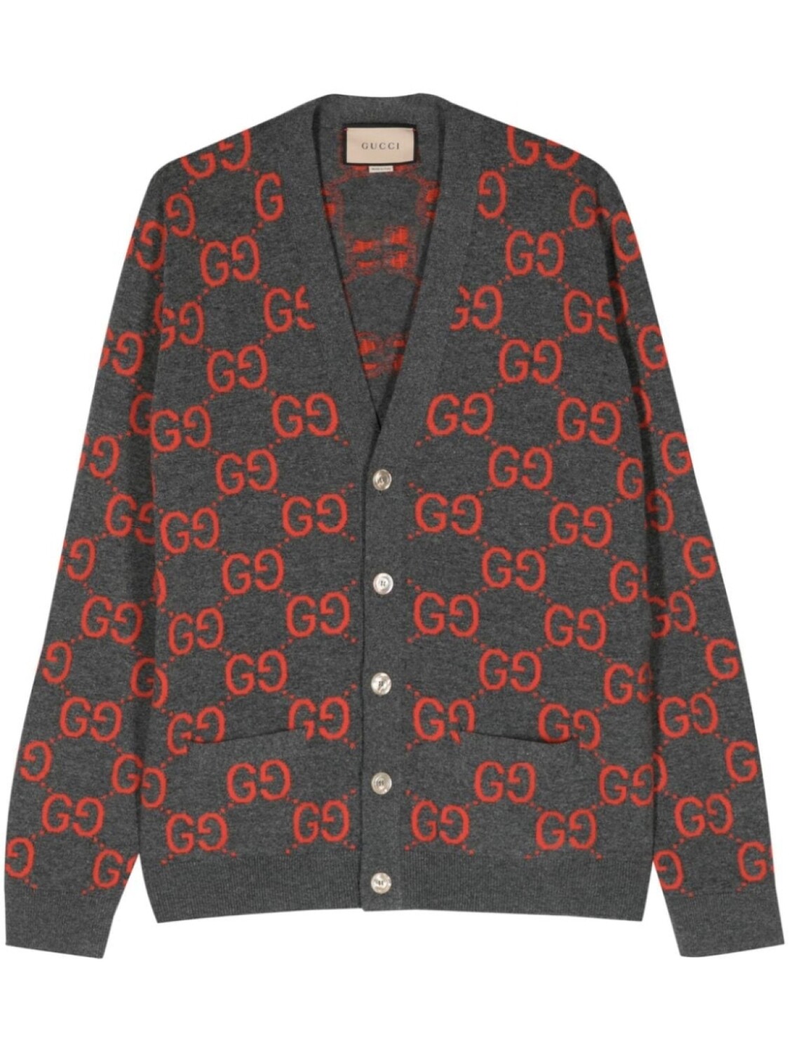 

Gucci кардиган с узором GG Supreme, серый