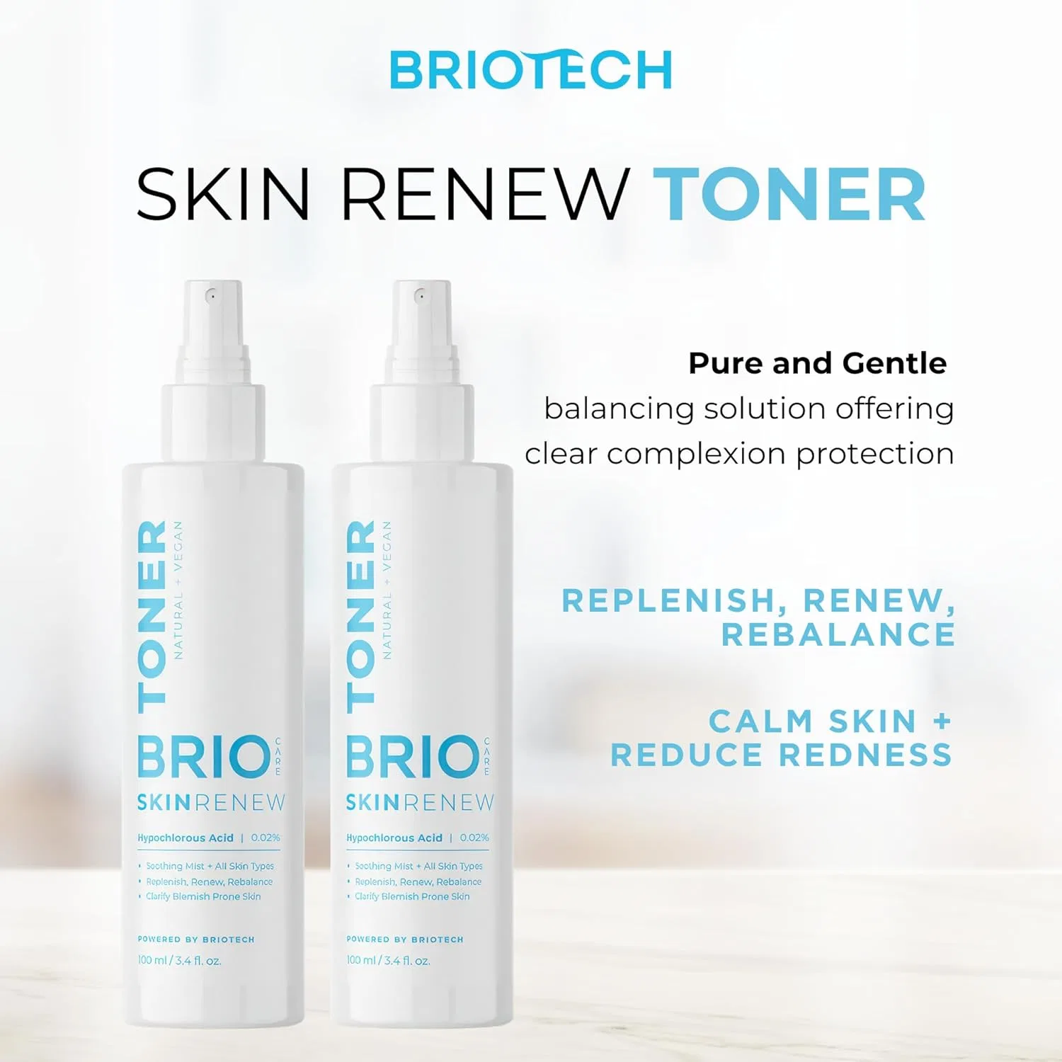 Спрей-тонер для лица «Skin Renew Toner» с хлорноватистой кислотой 100 мл от BRIOTECH Briotech — фото 4